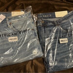 American Eagle Outfitters Airflex Denim Jeans in Light Blue Two Pair 36x36